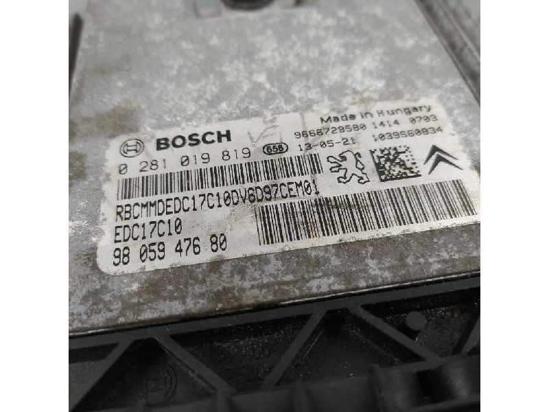 Recambio de centralita motor uce para citroën c3 collection referencia OEM IAM 9805947680 9666729580 0281019819