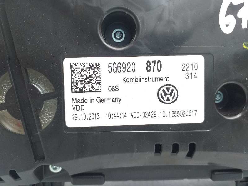 Recambio de cuadro instrumentos para volkswagen golf vii lim. gti ´´performance´´ bluemotion referencia OEM IAM 5G6920870  