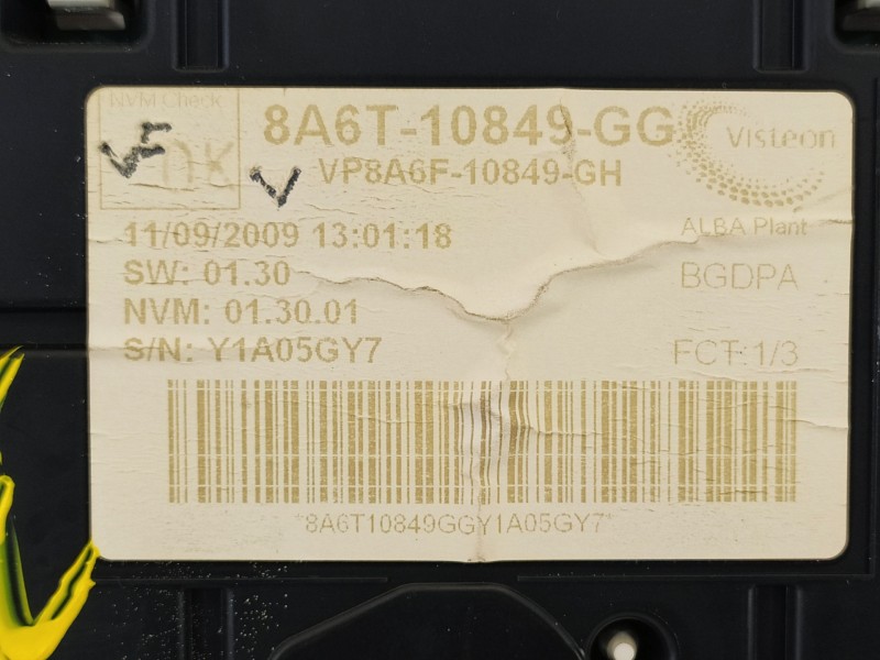 Recambio de cuadro instrumentos para ford fiesta (cb1) titanium referencia OEM IAM 8A6T10849GG  