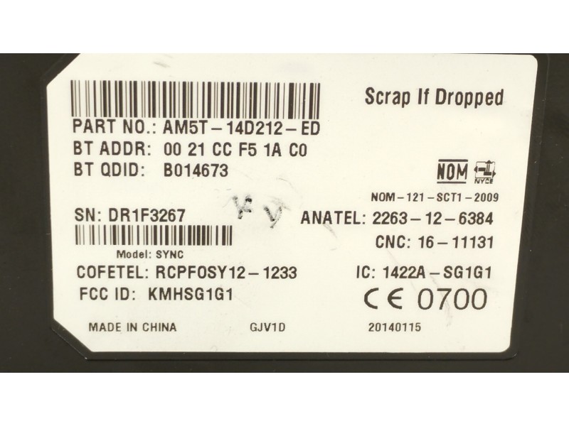 Recambio de modulo electronico para ford focus lim. trend referencia OEM IAM AM5T14D212ED  