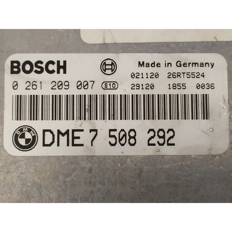 Recambio de centralita motor uce para bmw serie 3 compact (e46) 316ti referencia OEM IAM 7508292 DME7508292 0261209007