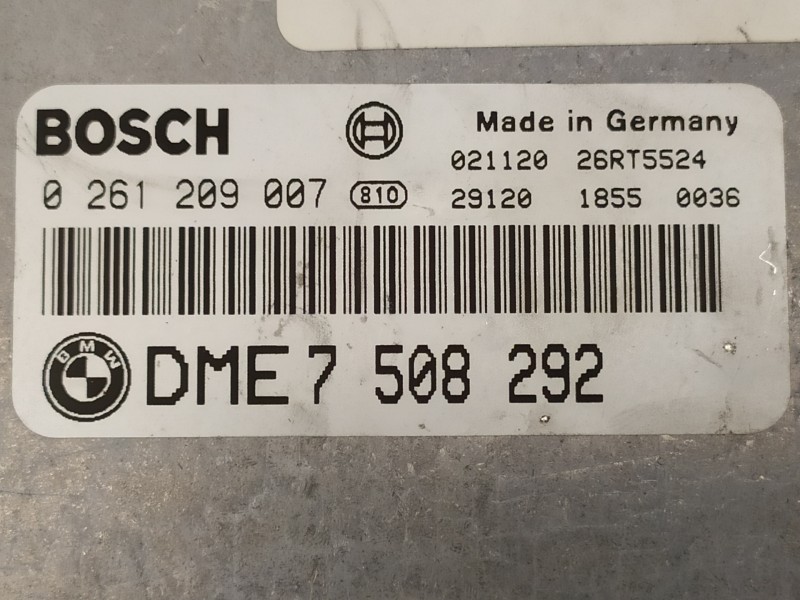 Recambio de centralita motor uce para bmw serie 3 compact (e46) 316ti referencia OEM IAM 7508292 DME7508292 0261209007