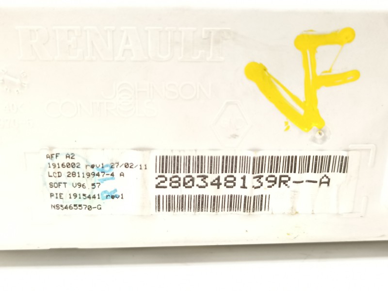 Recambio de pantalla multifuncion para renault clio iii collection referencia OEM IAM 280348139R  