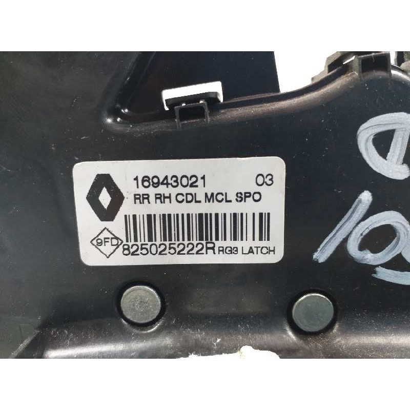 Recambio de cerradura puerta trasera derecha para renault megane iv berlina 5p bose-edition referencia OEM IAM 825025222R 169430