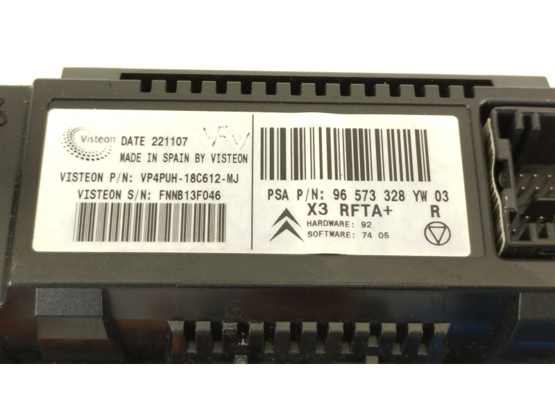 Recambio de mando climatizador para citroën c5 berlina audace referencia OEM IAM 96573328YW  
