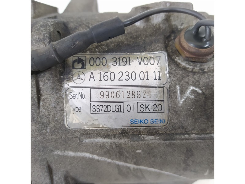 Recambio de compresor aire acondicionado para smart coupe cdi referencia OEM IAM A1602300111 0003191V007 