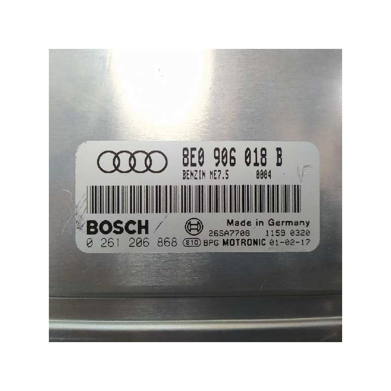 Recambio de centralita motor uce para audi a4 berlina (8e) 1.8 t referencia OEM IAM 8E0906018B 0261206868 