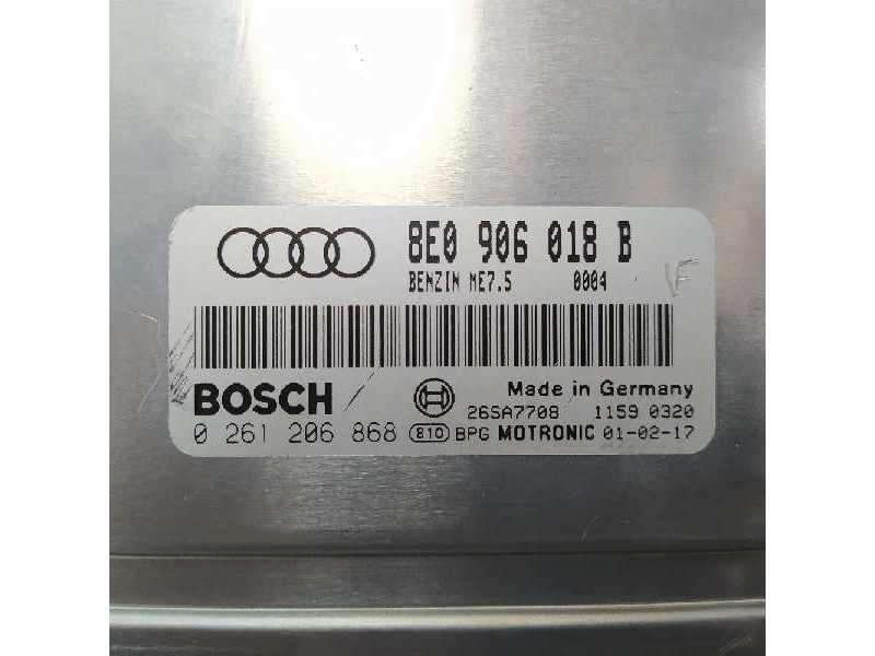 Recambio de centralita motor uce para audi a4 berlina (8e) 1.8 t referencia OEM IAM 8E0906018B 0261206868 