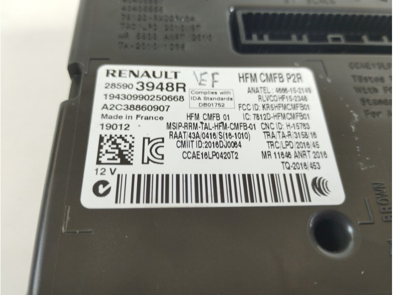 Recambio de modulo electronico para dacia duster ii sl 2019 referencia OEM IAM 285903948R A2C38860907 19430990250668