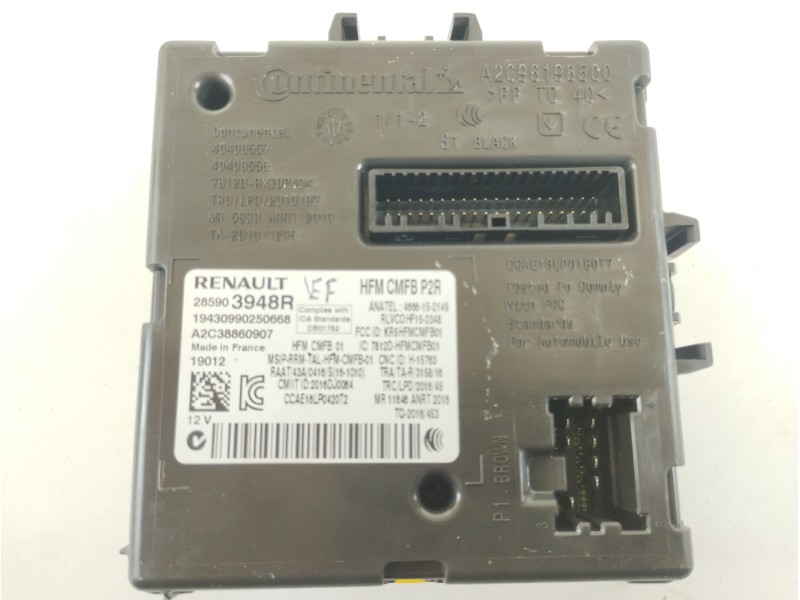 Recambio de modulo electronico para dacia duster ii sl 2019 referencia OEM IAM 285903948R A2C38860907 19430990250668