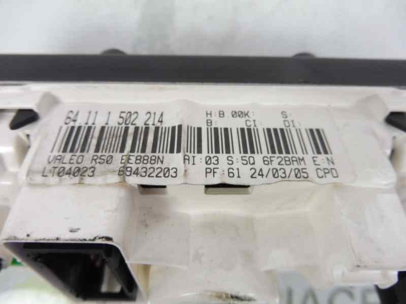 Recambio de mando calefaccion / aire acondicionado para mini mini (r50,r53) cooper referencia OEM IAM 64111502214  