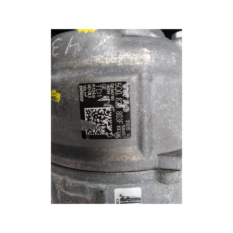 Recambio de compresor aire acondicionado para volkswagen golf vii lim. business bluemotion tech. referencia OEM IAM 5Q0820803F G