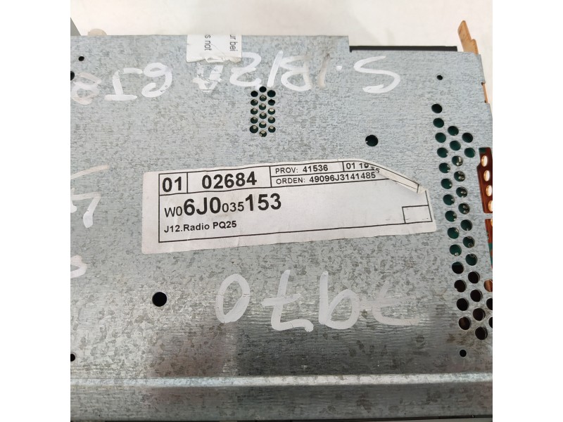 Recambio de sistema audio / radio cd para seat ibiza sc (6j1) 25 aniversario referencia OEM IAM 6J0035153  