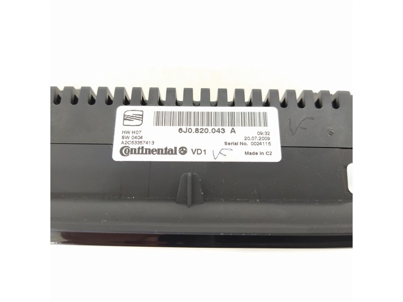 Recambio de mando climatizador para seat ibiza sc (6j1) 25 aniversario referencia OEM IAM 6J0820043A  