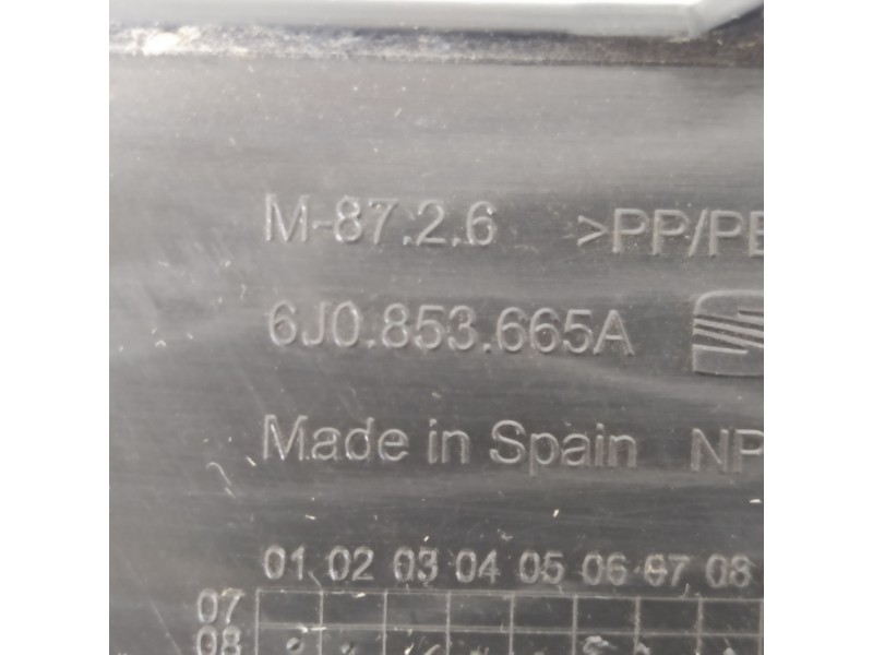 Recambio de rejilla paragolpes izquierda para seat ibiza sc (6j1) 25 aniversario referencia OEM IAM 6J0853665A  