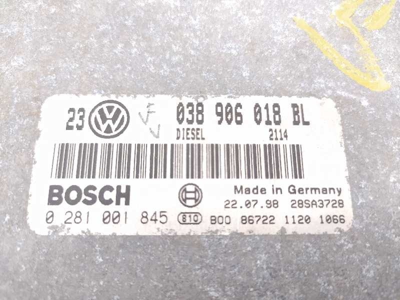 Recambio de centralita motor uce para volkswagen golf iv berlina (1j1) conceptline referencia OEM IAM 038906018BL  