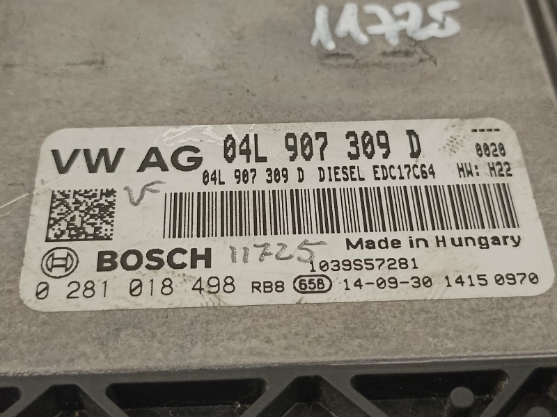 Recambio de centralita motor uce para seat leon sc (5f5) fr referencia OEM IAM 04L907309D 0281018498 