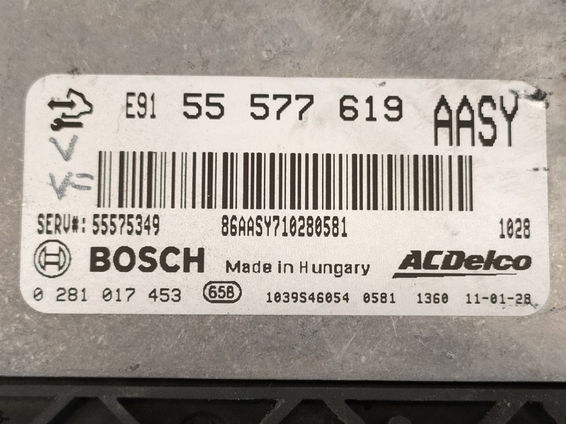 Recambio de centralita motor uce para opel insignia berlina edition referencia OEM IAM 55577619 0281017453 