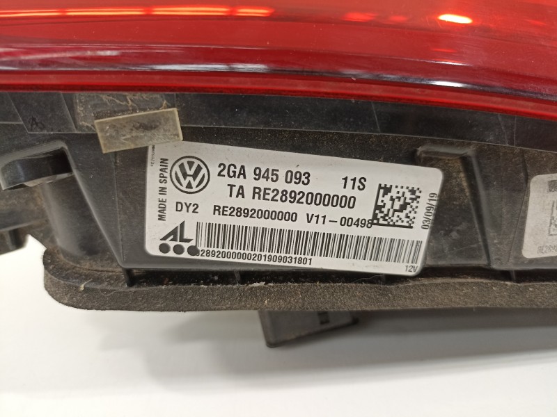 Recambio de piloto trasero izquierdo en porton para volkswagen t-roc advance referencia OEM IAM 2GA945093  