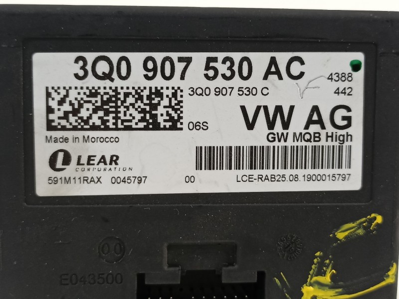 Recambio de modulo electronico para volkswagen t-roc advance referencia OEM IAM 3Q0907530AC  