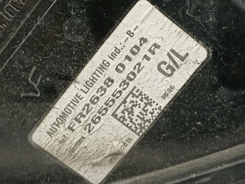 Recambio de piloto trasero izquierdo para renault clio iv limited referencia OEM IAM 265553021R  