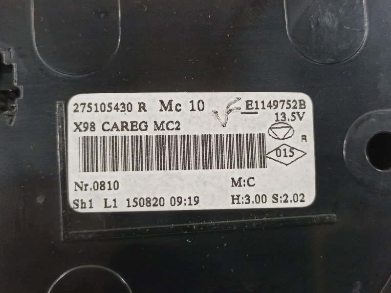 Recambio de mando climatizador para renault clio iv limited referencia OEM IAM 275105430R  