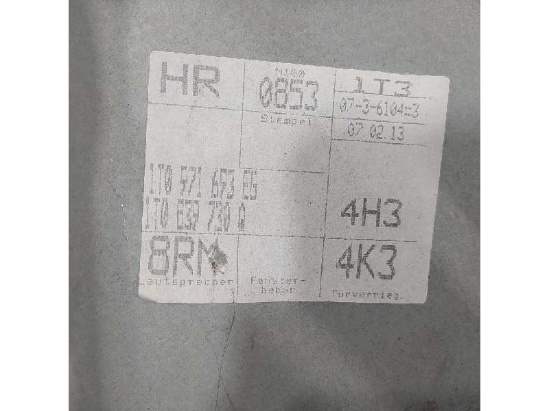 Recambio de elevalunas trasero derecho para volkswagen touran (1t3) advance referencia OEM IAM 1T0839730Q 1T0971693EG 5K0959704A