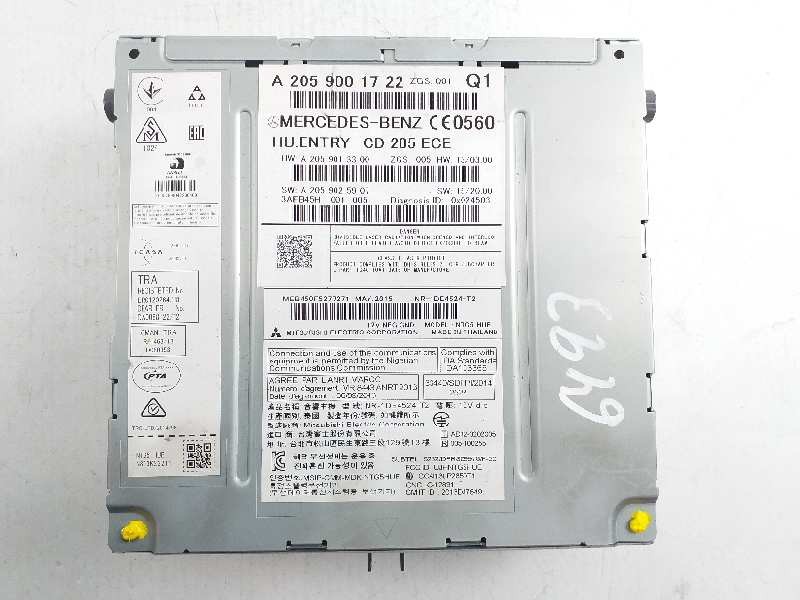 Recambio de sistema navegacion gps para mercedes-benz clase c (w205) familiar c 220 t cdi bluetec edition 1 (205.204) referencia