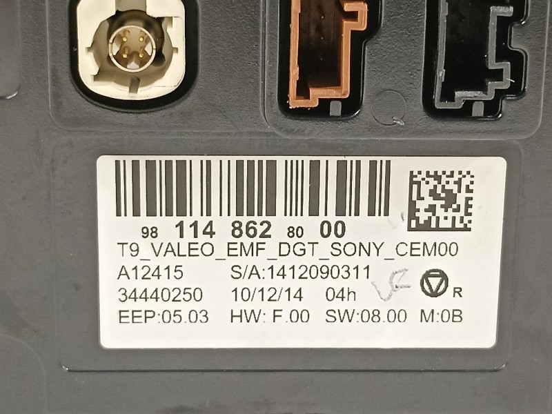 Recambio de pantalla multifuncion para peugeot 308 sw active referencia OEM IAM 9811486280  