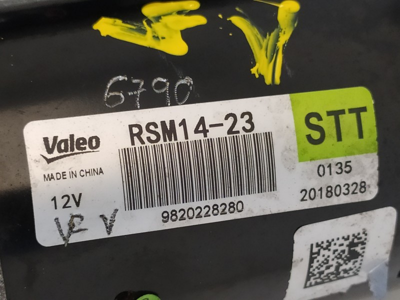 Recambio de motor arranque para peugeot 308 access referencia OEM IAM 9820228280 RSM14 