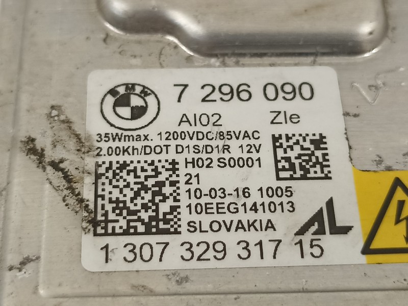 Recambio de centralita faros xenon para bmw serie 5 lim. (f10) 520d efficientdynamics edition referencia OEM IAM 7296090 6311731