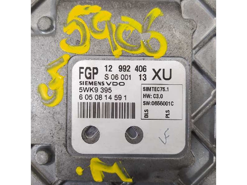 Recambio de centralita motor uce para opel astra twin top cosmo referencia OEM IAM 12992406 5WK9395 6050814591