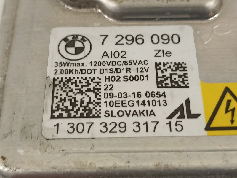 Recambio de centralita faros xenon para bmw serie 5 lim. (f10) 520d efficientdynamics edition referencia OEM IAM 7296090 6311731