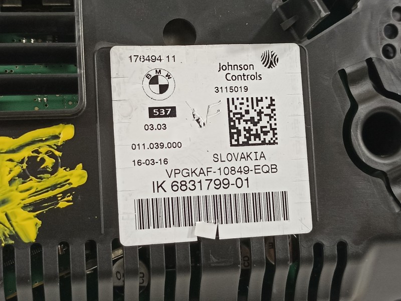 Recambio de cuadro instrumentos para bmw serie 5 lim. (f10) 520d efficientdynamics edition referencia OEM IAM 62106831799  68317
