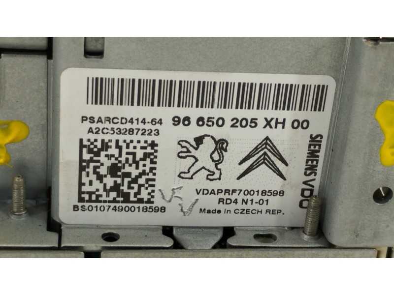 Recambio de sistema audio / radio cd para peugeot 308 sport referencia OEM IAM 96650205XH  