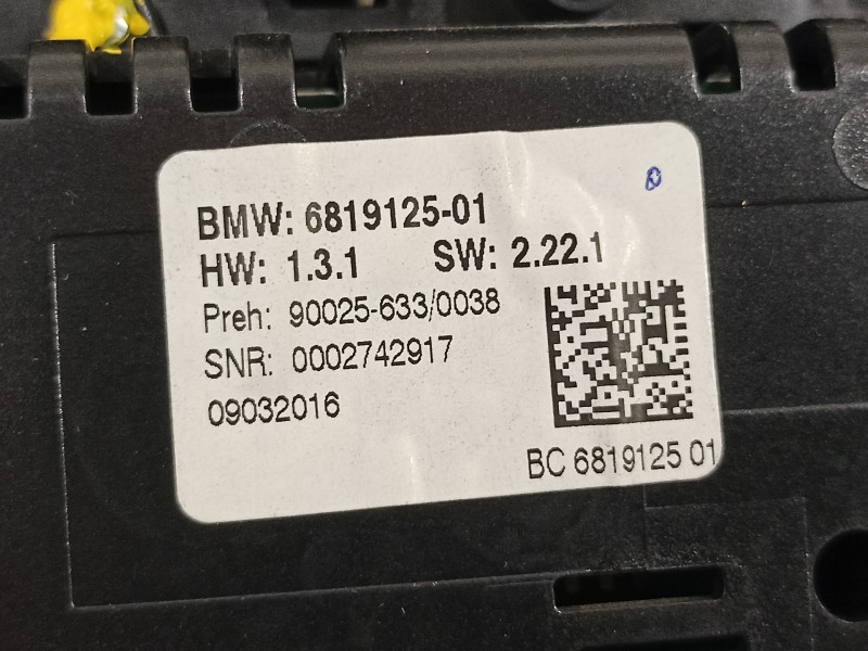 Recambio de mando climatizador para bmw serie 5 lim. (f10) 520d efficientdynamics edition referencia OEM IAM 681912501 613193284