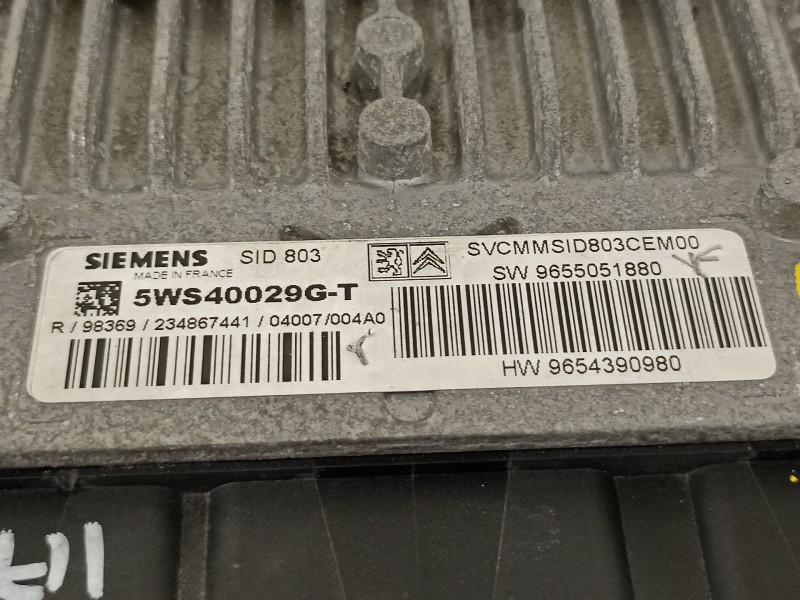 Recambio de centralita motor uce para peugeot 307 (s1) xs referencia OEM IAM 9654390980  