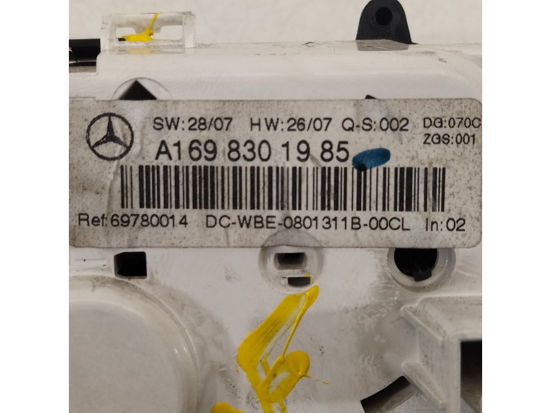 Recambio de mando climatizador para mercedes-benz clase b (w245) 180 cdi (245.207) referencia OEM IAM A1698301985  