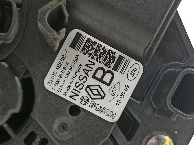 Recambio de alternador para nissan qashqai (j11) 360 referencia OEM IAM 231004BE0B  