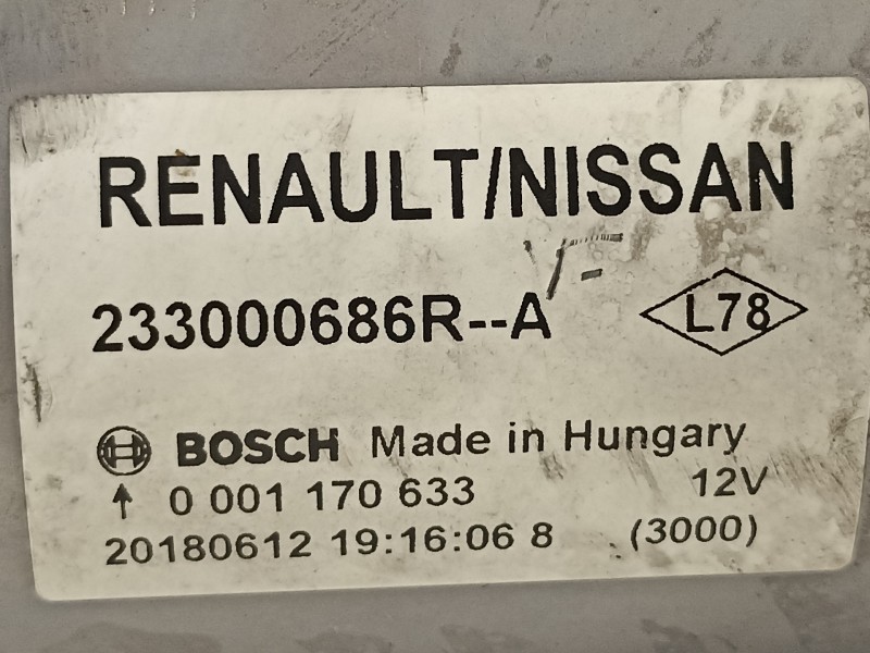 Recambio de motor arranque para nissan qashqai (j11) 360 referencia OEM IAM 233000686R  
