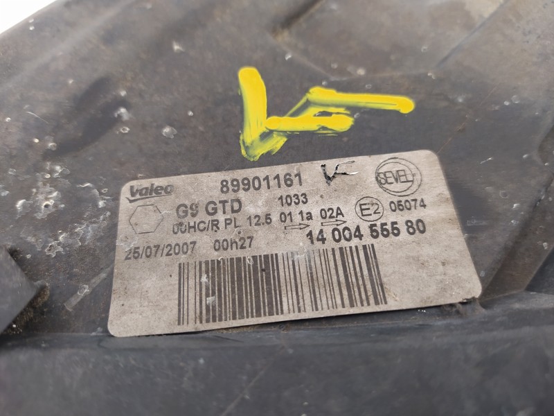 Recambio de faro izquierdo para fiat scudo combi (272) l1h1 120 multijet (5 pl.) referencia OEM IAM 89901161  