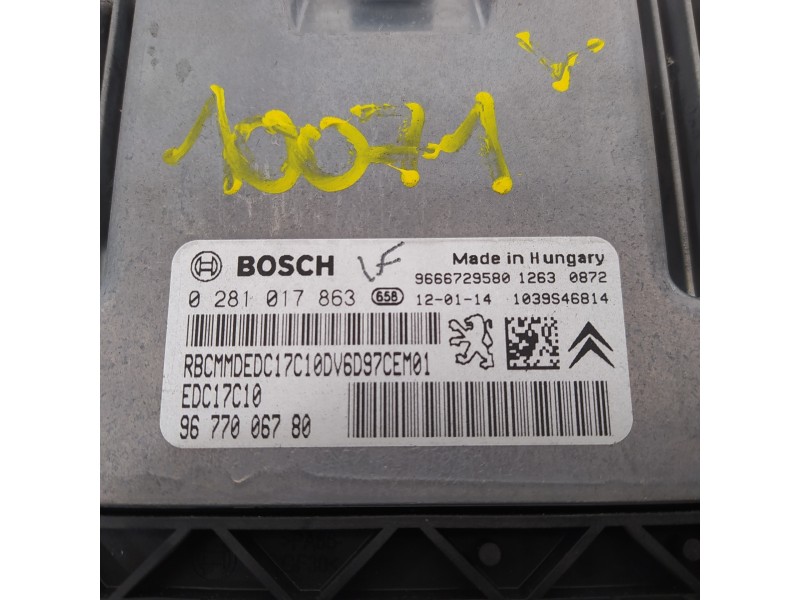 Recambio de centralita motor uce para citroën berlingo cuadro sx referencia OEM IAM 9677006780 0281017863 
