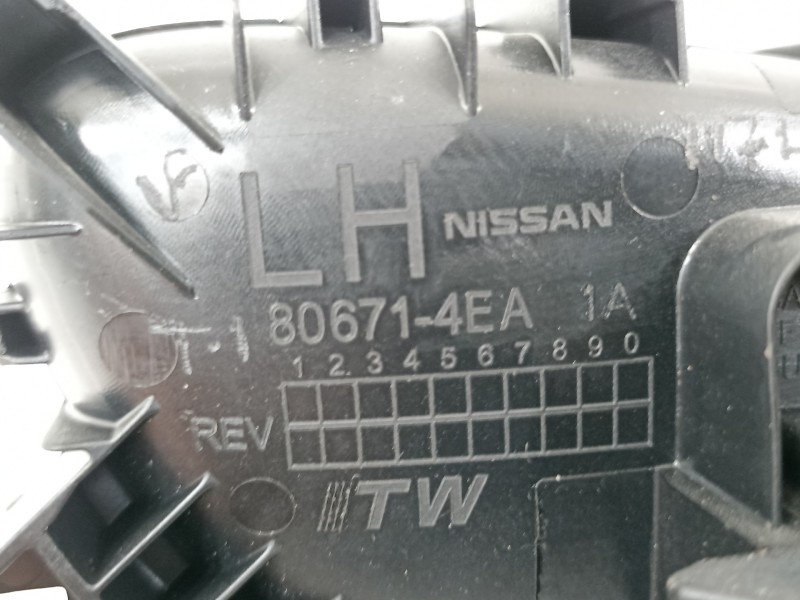 Recambio de maneta interior trasera izquierda para nissan qashqai (j11) 360 referencia OEM IAM 806714EA1A  