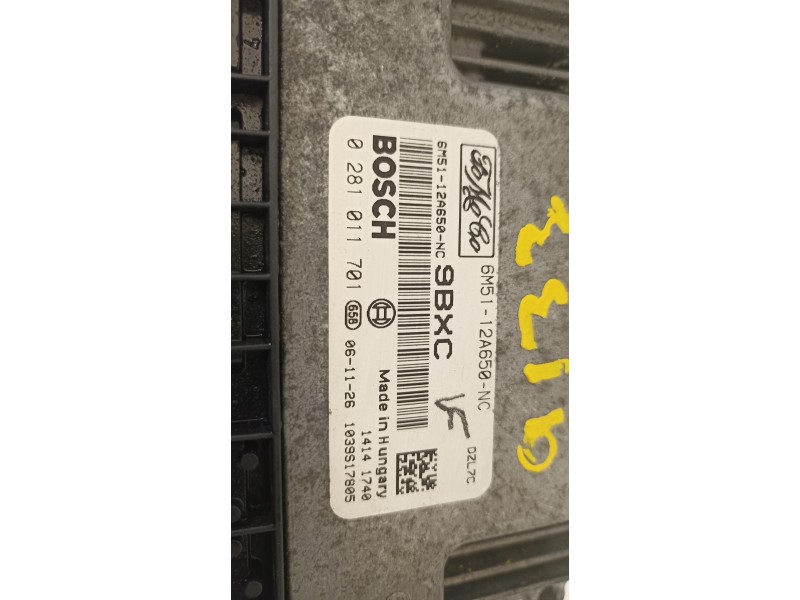 Recambio de centralita motor uce para ford focus berlina (cap) ambiente (d) referencia OEM IAM 6M5112A650NC  