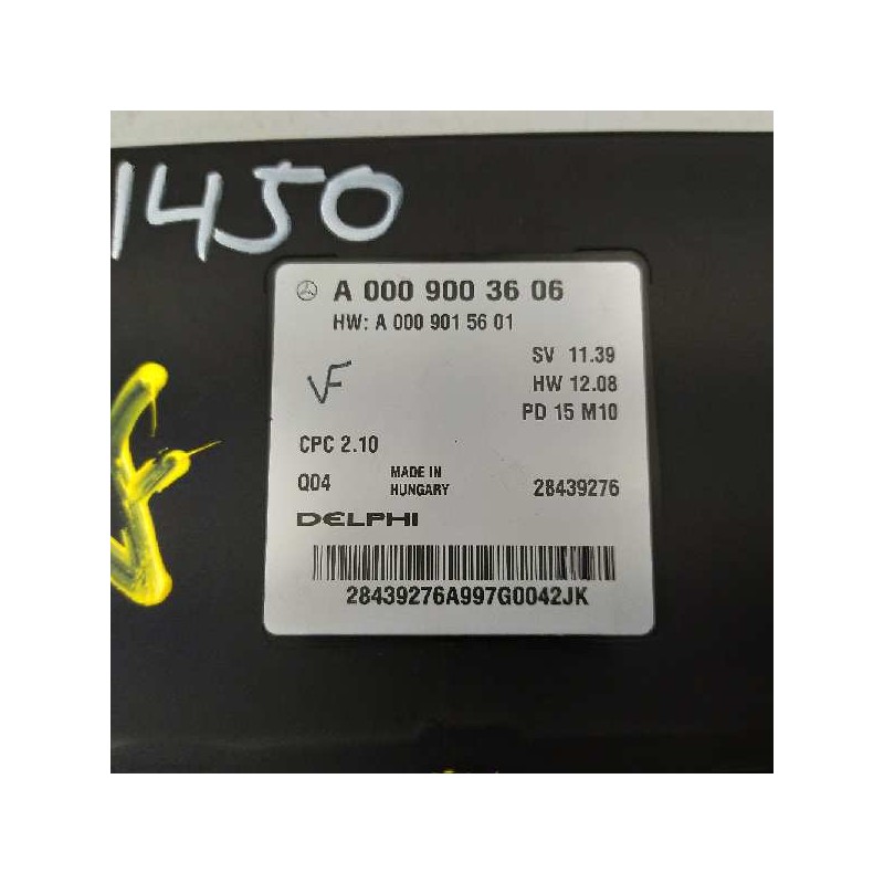 Recambio de modulo electronico para mercedes-benz clase cla (w117) cla 200 cdi (117.308) referencia OEM IAM A0009003606 28439276