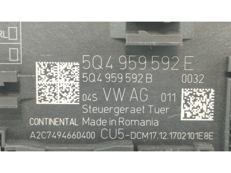 Recambio de modulo confort para seat leon (5f1) fr plus referencia OEM IAM 5Q4959592E 5Q4959592B 