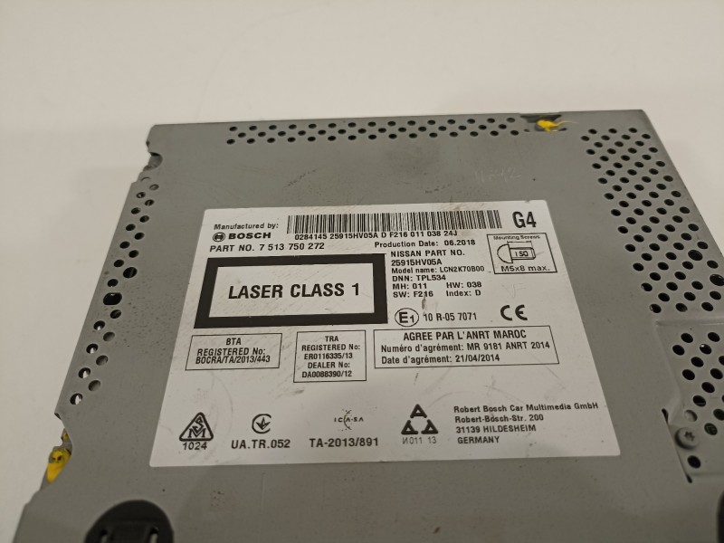 Recambio de sistema navegacion gps para nissan qashqai (j11) 360 referencia OEM IAM 25915HV05A  