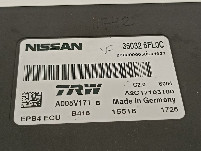 Recambio de modulo electronico para nissan qashqai (j11) 360 referencia OEM IAM 360326FL0C  