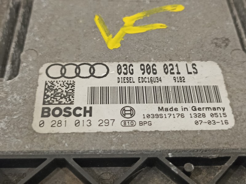 Recambio de centralita motor uce para audi a3 (8p) 1.9 tdi ambiente referencia OEM IAM 03G906021LS 0281013297 