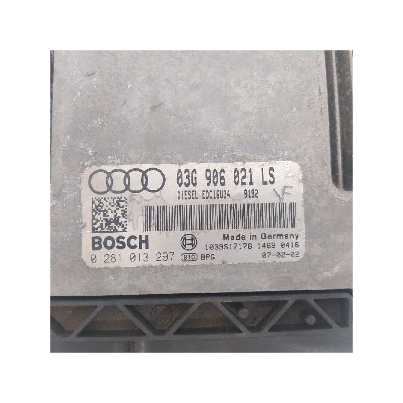 Recambio de centralita motor uce para audi a3 (8p) 1.9 tdi ambition referencia OEM IAM 03G906021LS 0281013297  Recambio de centralita motor uce para audi a3 (8p) 1.9 tdi ambition referencia OEM IAM 03G906021LS 0281013297